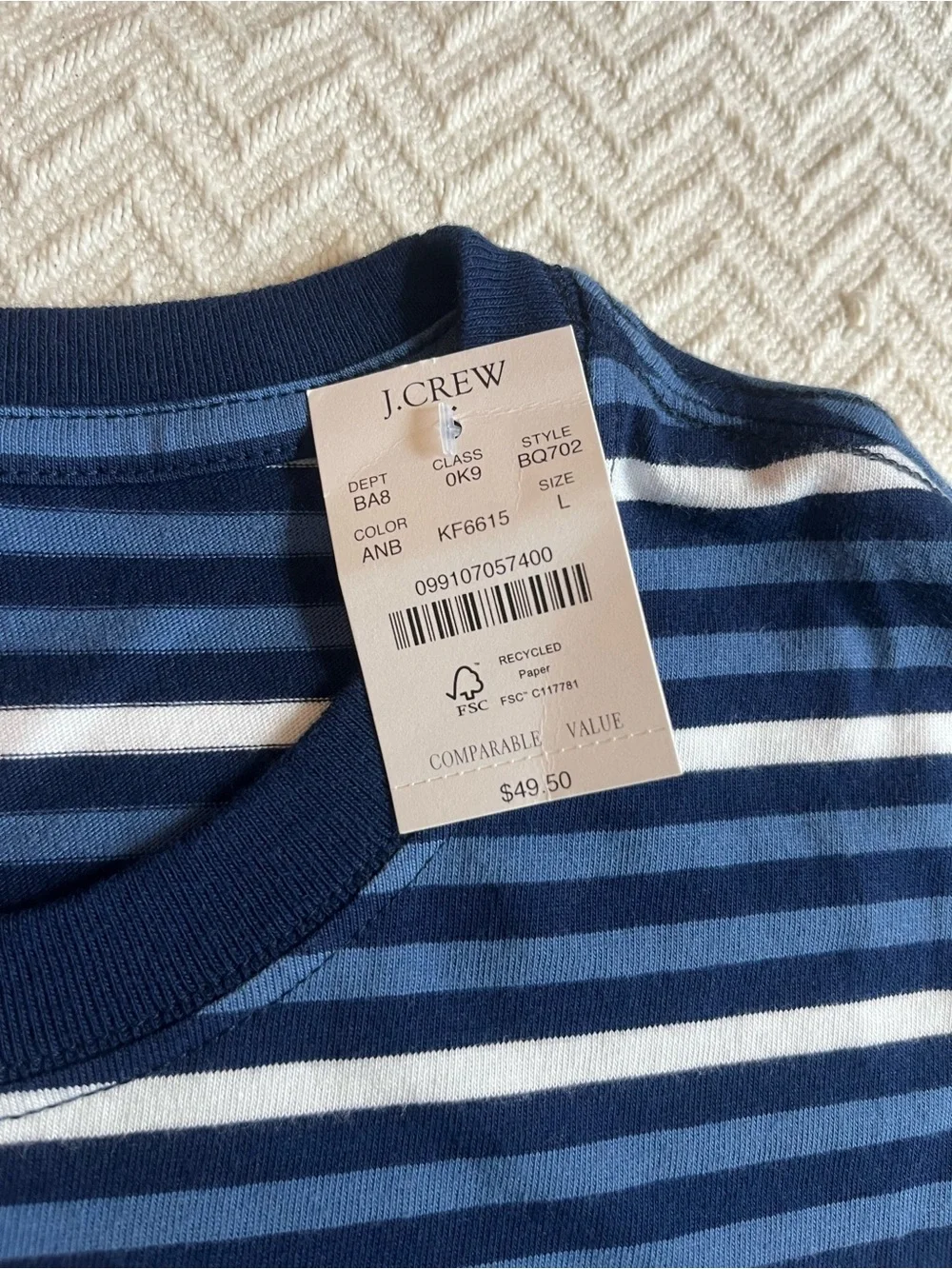J Crew Striped Heritage Tee